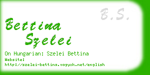 bettina szelei business card